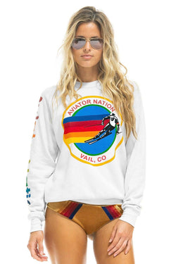 AVIATOR NATION VAIL SWEATSHIRT - WHITE Sweatshirt Aviator Nation 