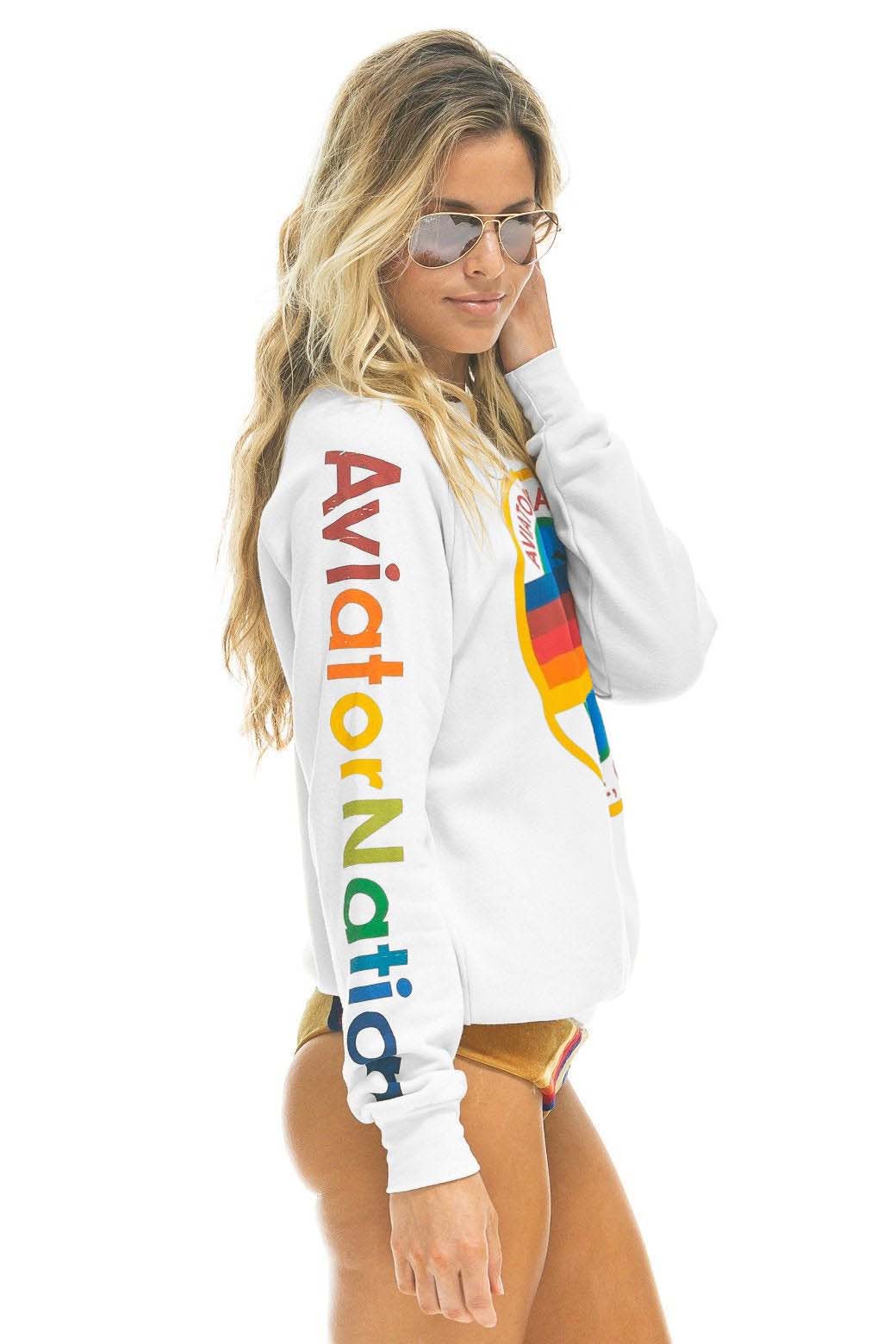 AVIATOR NATION VAIL SWEATSHIRT - WHITE Sweatshirt Aviator Nation 