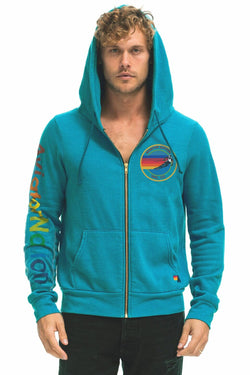 AVIATOR NATION VAIL ZIP HOODIE - TEAL Hoodie Aviator Nation 