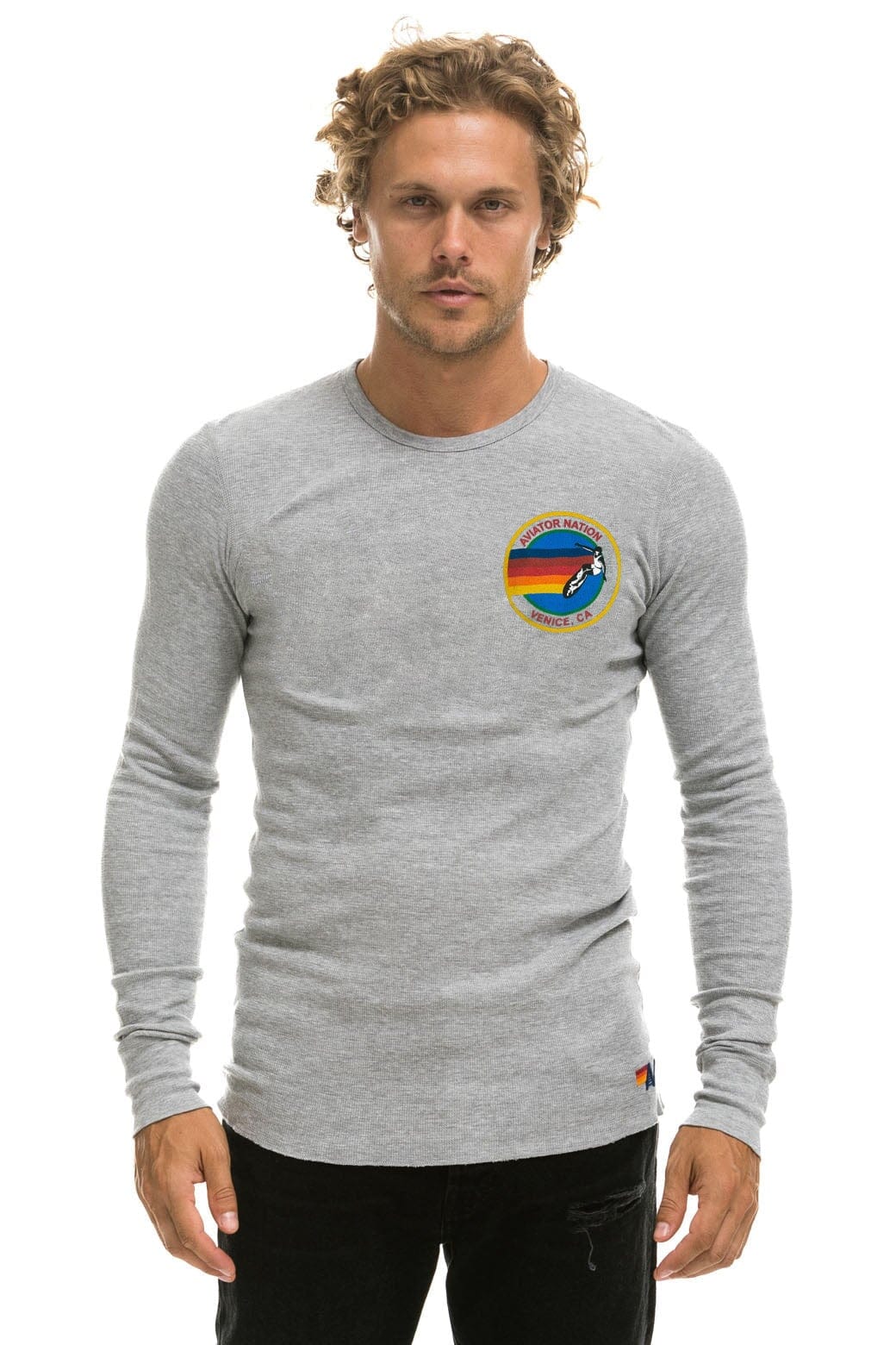 AVIATOR NATION VENICE THERMAL - HEATHER GREY Thermal Aviator Nation 
