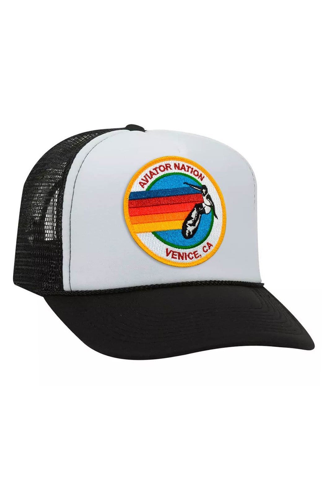 AVIATOR NATION VENICE TRUCKER HAT HATS Aviator Nation OS BLACK / WHITE / BLACK 