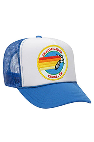 AVIATOR NATION VENICE TRUCKER HAT HATS Aviator Nation OS NEON BLUE // WHITE // NEON BLUE 