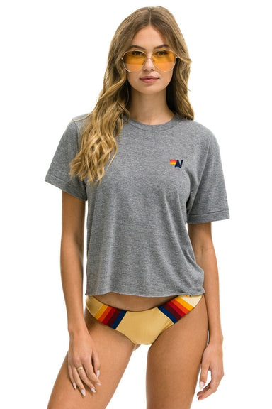 BASIC BOYFRIEND TEE - HEATHER GREY Boyfriend Tee Aviator Nation 