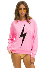 BOLT CREW SWEATSHIRT - NEON PINK Sweatshirt Aviator Nation 