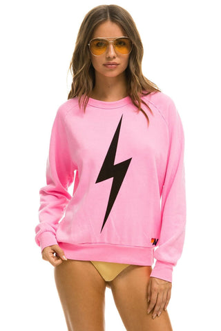 BOLT CREW SWEATSHIRT - NEON PINK Sweatshirt Aviator Nation 