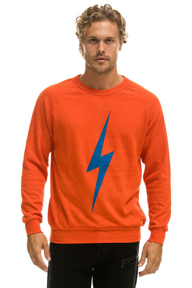 BOLT CREW SWEATSHIRT - ORANGE // BLUE SALE Aviator Nation 