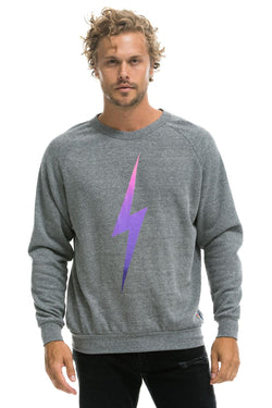 BOLT FADE SWEATSHIRT - HEATHER GREY // PINK PURPLE Sweatshirt Aviator Nation 