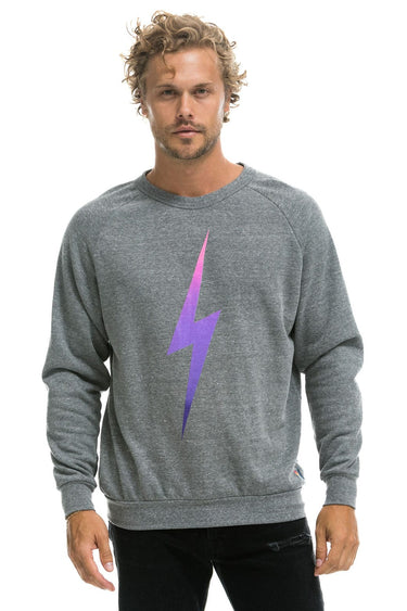 BOLT FADE SWEATSHIRT - HEATHER GREY // PINK PURPLE Sweatshirt Aviator Nation 