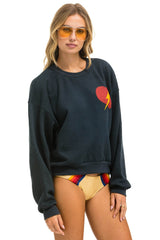 BOLT HEART RELAXED CREW SWEATSHIRT - CHARCOAL Sweatshirt Aviator Nation 