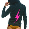 BOLT HOODIE - CHARCOAL // NEON PINK Hoodie Aviator Nation 