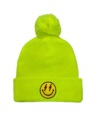 BOLT SMILEY POM POM RIB BEANIE Beanie Aviator Nation RYL 