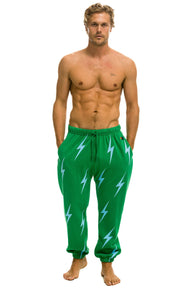 BOLT STITCH REPEAT SWEATPANTS - KELLY GREEN // BLUE Mens Sweatpants Aviator Nation 