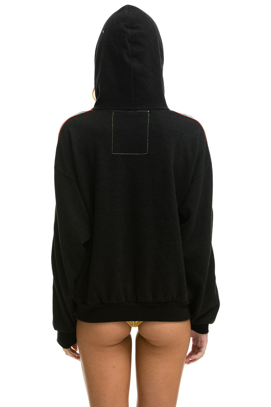 BOLT STRIPE RELAXED PULLOVER HOODIE - BLACK Hoodie Aviator Nation 