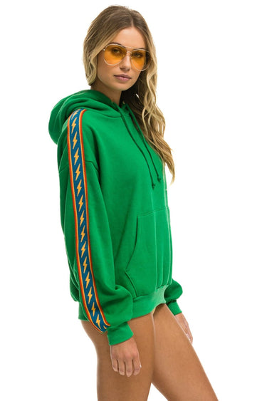 BOLT STRIPE RELAXED PULLOVER HOODIE - KELLY GREEN Aviator Nation 