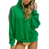 BOLT STRIPE RELAXED PULLOVER HOODIE - KELLY GREEN Aviator Nation 