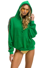 BOLT STRIPE RELAXED PULLOVER HOODIE - KELLY GREEN Aviator Nation 