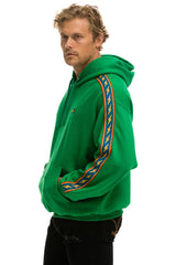 BOLT STRIPE RELAXED PULLOVER HOODIE - KELLY GREEN Hoodie Aviator Nation 