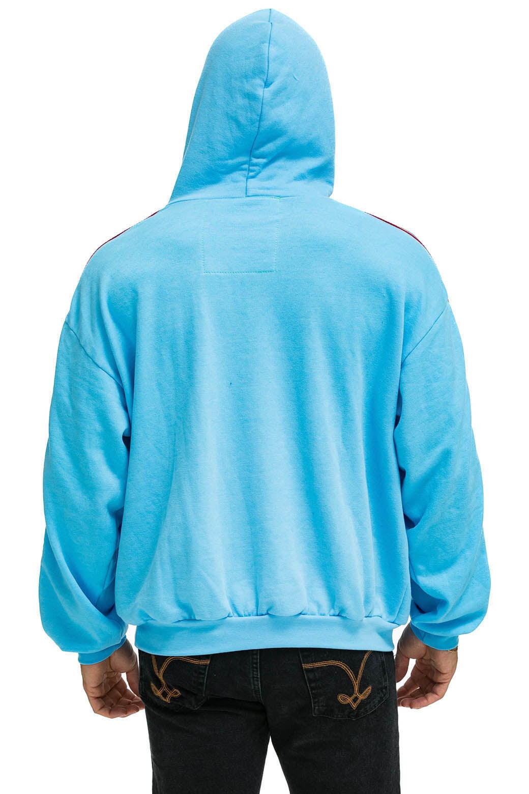 BOLT STRIPE RELAXED PULLOVER HOODIE - SKY Hoodie Aviator Nation 