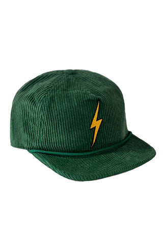 BOLT VINTAGE CORDUROY TRUCKER HAT HATS Aviator Nation KELLY GREEN 