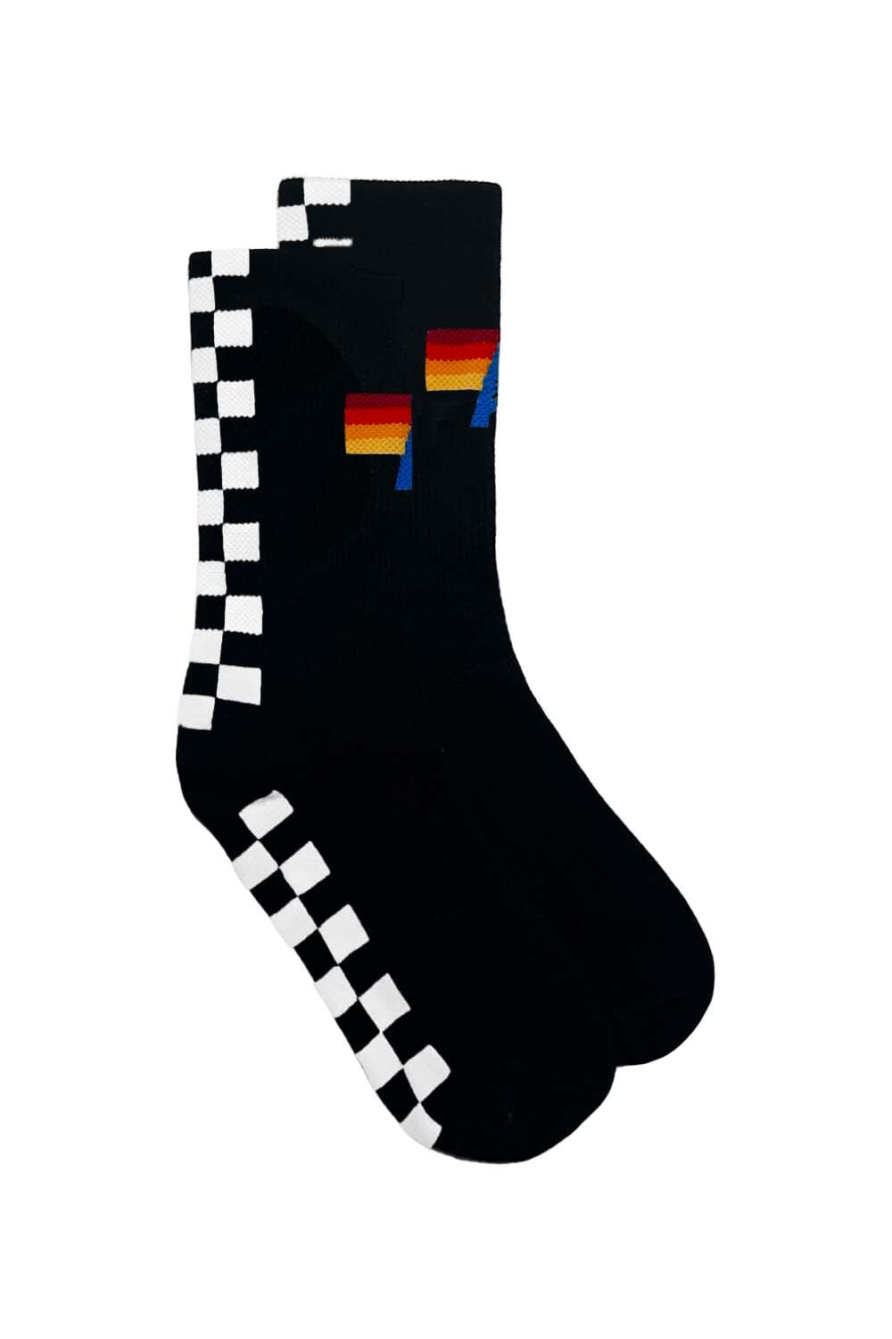 CHECKERED SOCK - BLACK // WHITE SOCKS Aviator Nation 