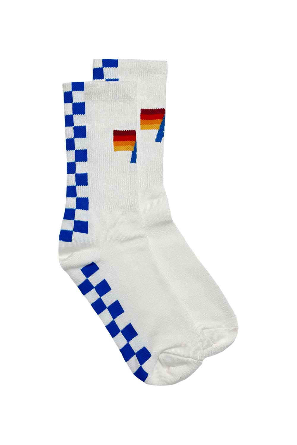 CHECKERED SOCK - WHITE // OCEAN SOCKS Aviator Nation 