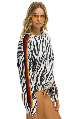 CLASSIC RELAXED FIT CREW SWEATSHIRT - ZEBRA Sweatshirt Aviator Nation 
