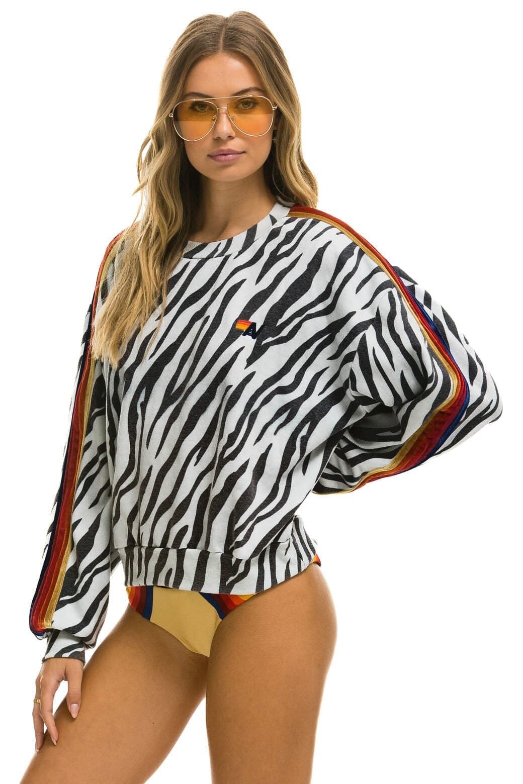 CLASSIC RELAXED FIT CREW SWEATSHIRT - ZEBRA Sweatshirt Aviator Nation 