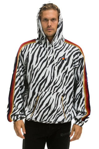 CLASSIC RELAXED PULLOVER HOODIE WITH ZIPPER POCKETS - ZEBRA Hoodie Aviator Nation 