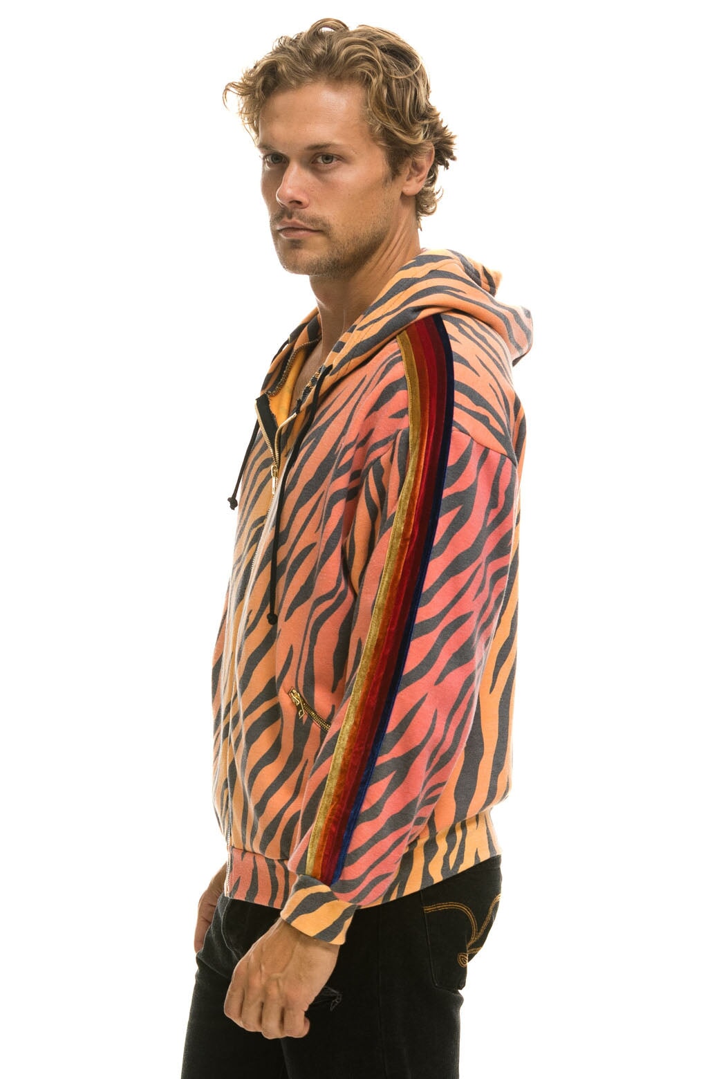 CLASSIC RELAXED ZIP HOODIE WITH POCKETS - TIGER Hoodie Aviator Nation 