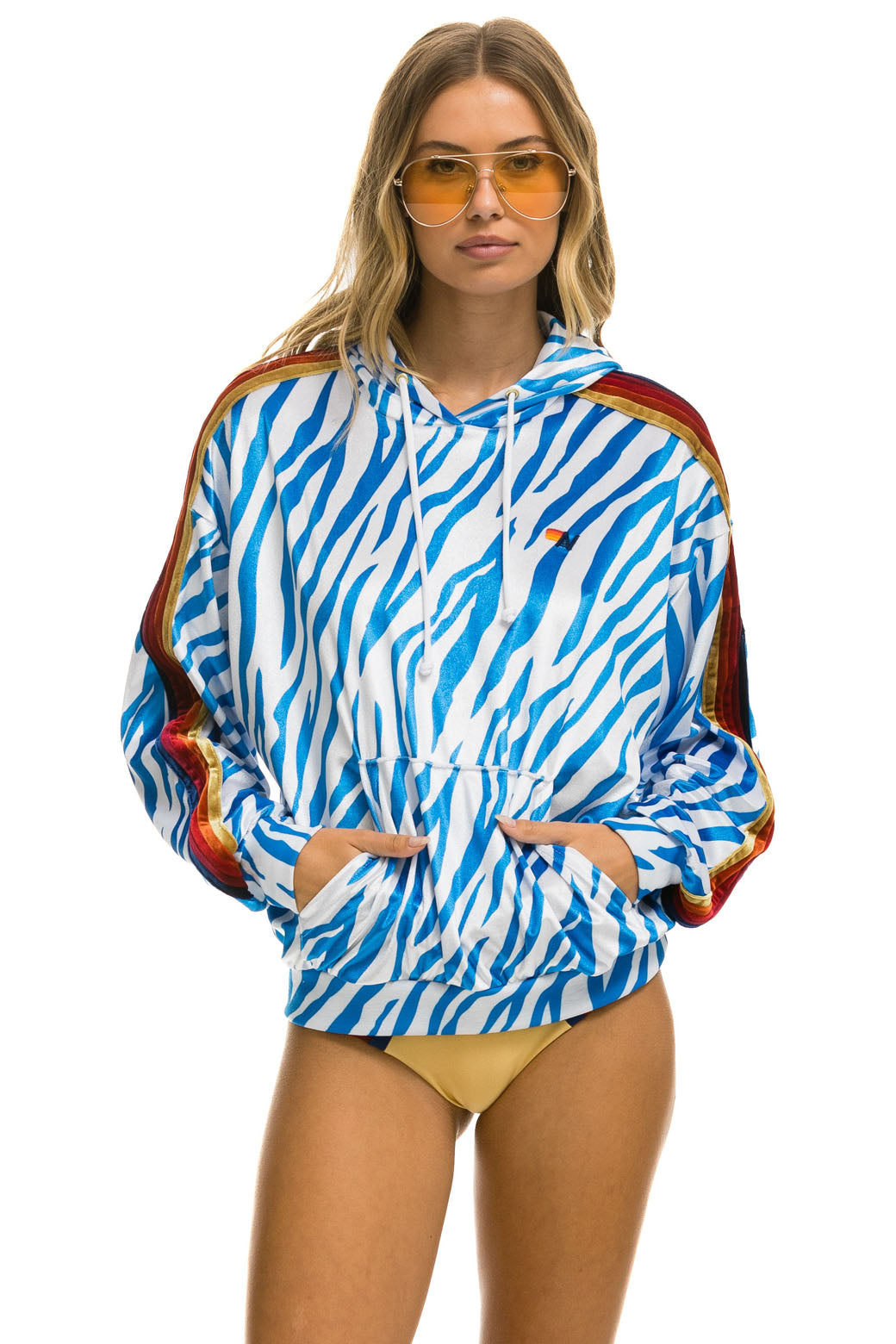CLASSIC VELVET RELAXED PULLOVER HOODIE - BLUE TIGER Hoodie Aviator Nation 