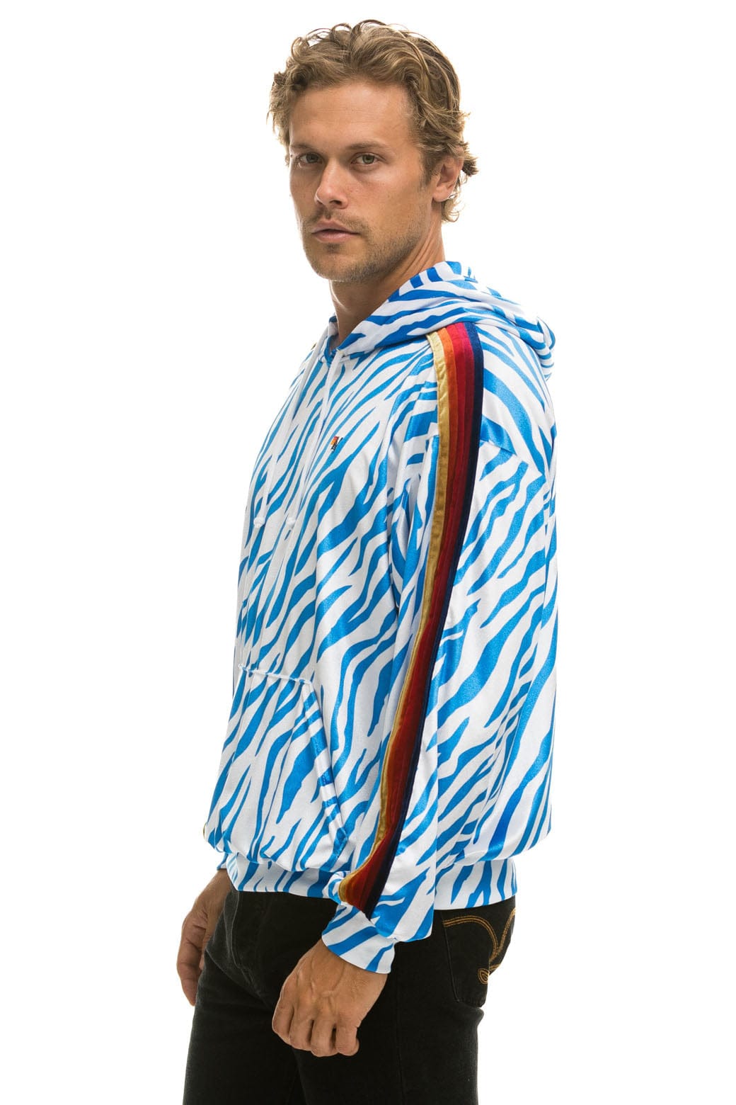 CLASSIC VELVET RELAXED PULLOVER HOODIE - BLUE TIGER Hoodie Aviator Nation 