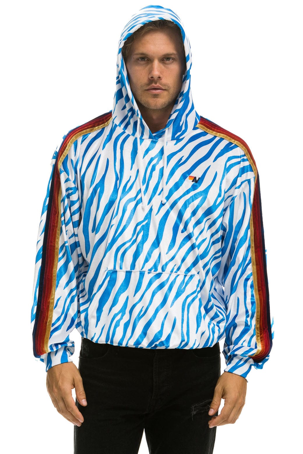 CLASSIC VELVET RELAXED PULLOVER HOODIE - BLUE TIGER Hoodie Aviator Nation 