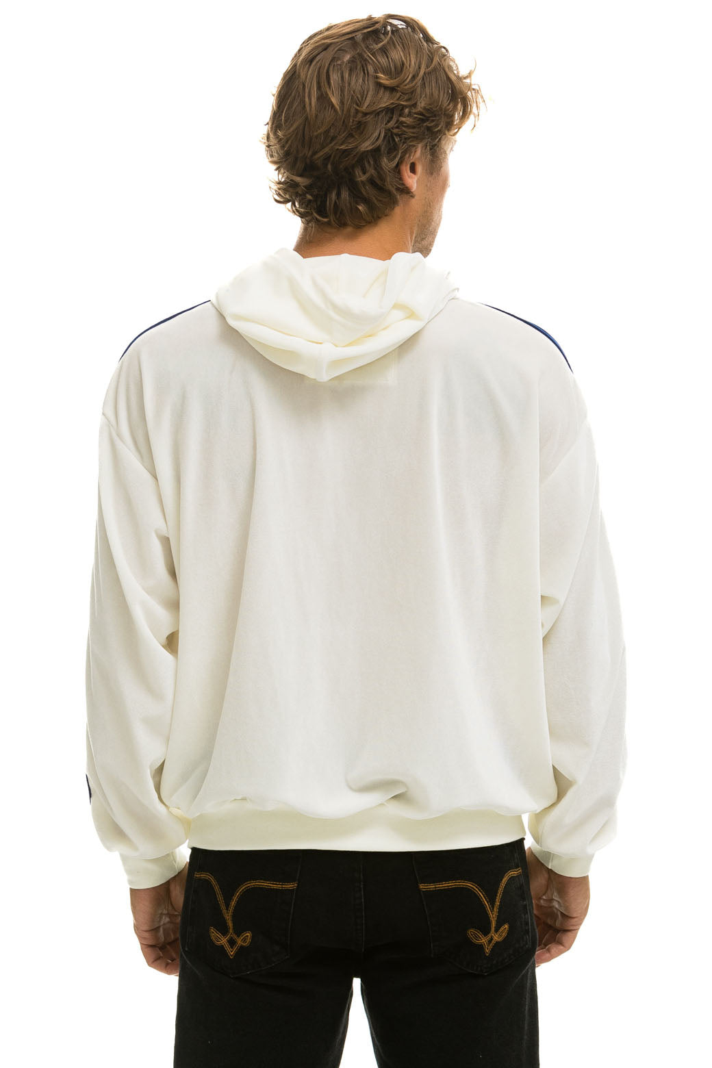 CLASSIC VELVET RELAXED PULLOVER HOODIE - VINTAGE WHITE Hoodie Aviator Nation 