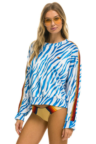 CLASSIC VELVET RELAXED SWEATSHIRT - BLUE TIGER Sweatshirt Aviator Nation 