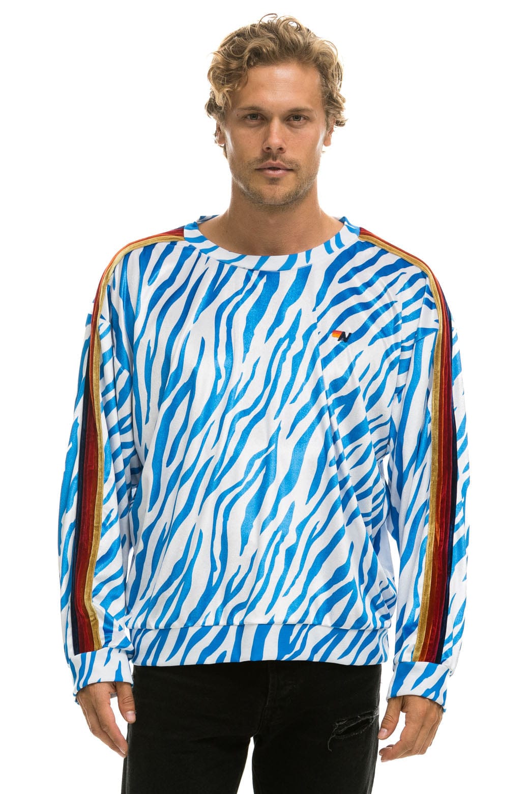 CLASSIC VELVET RELAXED SWEATSHIRT - BLUE TIGER Sweatshirt Aviator Nation 
