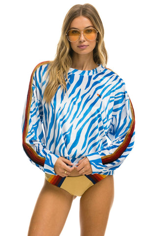 CLASSIC VELVET RELAXED SWEATSHIRT - BLUE TIGER Sweatshirt Aviator Nation 