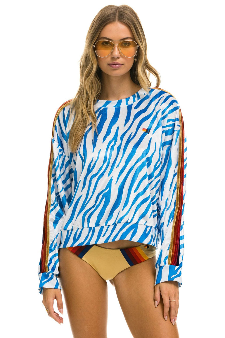 CLASSIC VELVET RELAXED SWEATSHIRT - BLUE TIGER Sweatshirt Aviator Nation 