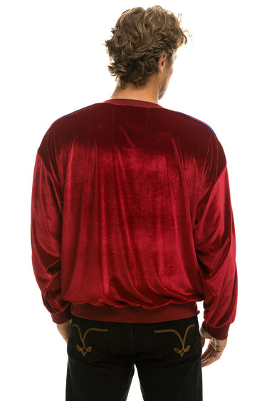 CLASSIC VELVET RELAXED SWEATSHIRT - RED Sweatshirt Aviator Nation 