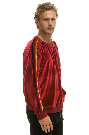 CLASSIC VELVET RELAXED SWEATSHIRT - RED Sweatshirt Aviator Nation 