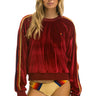 CLASSIC VELVET RELAXED SWEATSHIRT - RED Sweatshirt Aviator Nation 