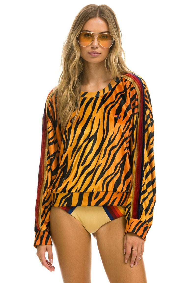 CLASSIC VELVET RELAXED SWEATSHIRT - TIGER Sweatshirt Aviator Nation 