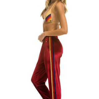 CLASSIC VELVET WOMEN'S SWEATPANTS - RED Womens Sweatpants Aviator Nation 