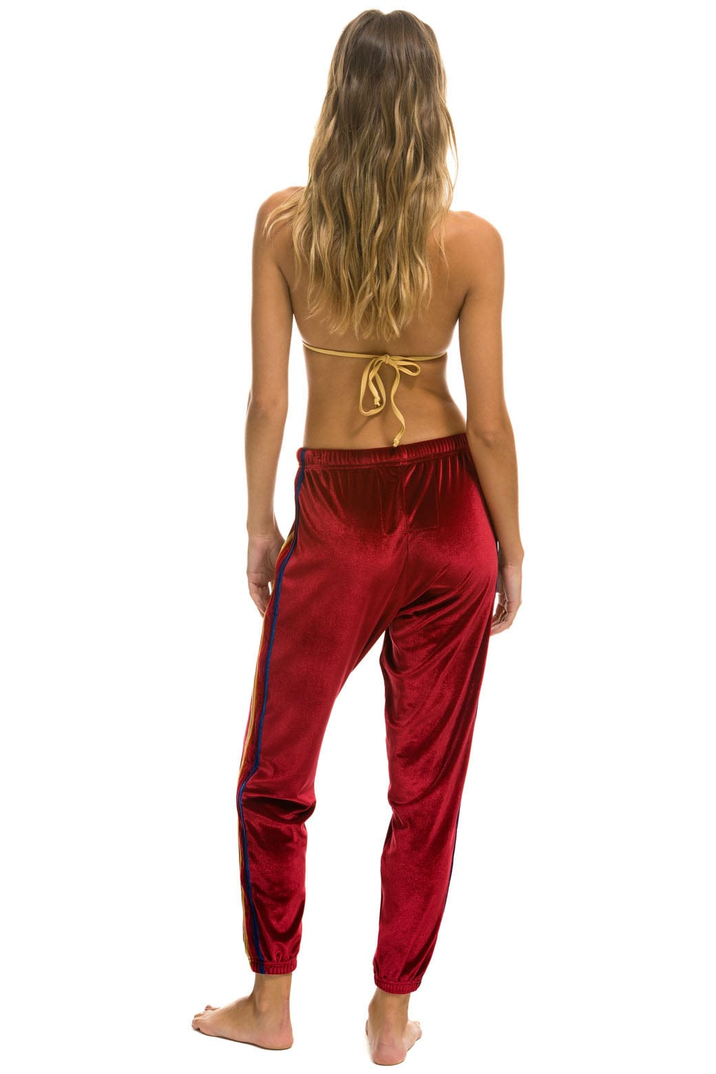 CLASSIC VELVET SWEATPANTS RED – Aviator Nation1