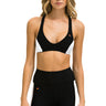 COLOR BLOCK RACER SPORTS BRA - BLACK Sports Bra Aviator Nation 