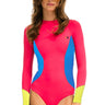 Copy of COLOR BLOCK SURF SUIT - HOT CORAL Swim Aviator Nation 