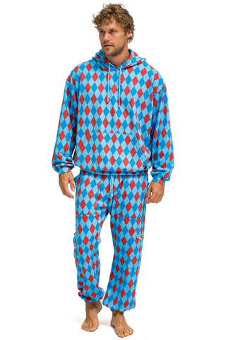 DIAMOND REPEAT SMILEY 2 EMBROIDERY SWEATPANTS - SKY Men's Sweatpants Aviator Nation 