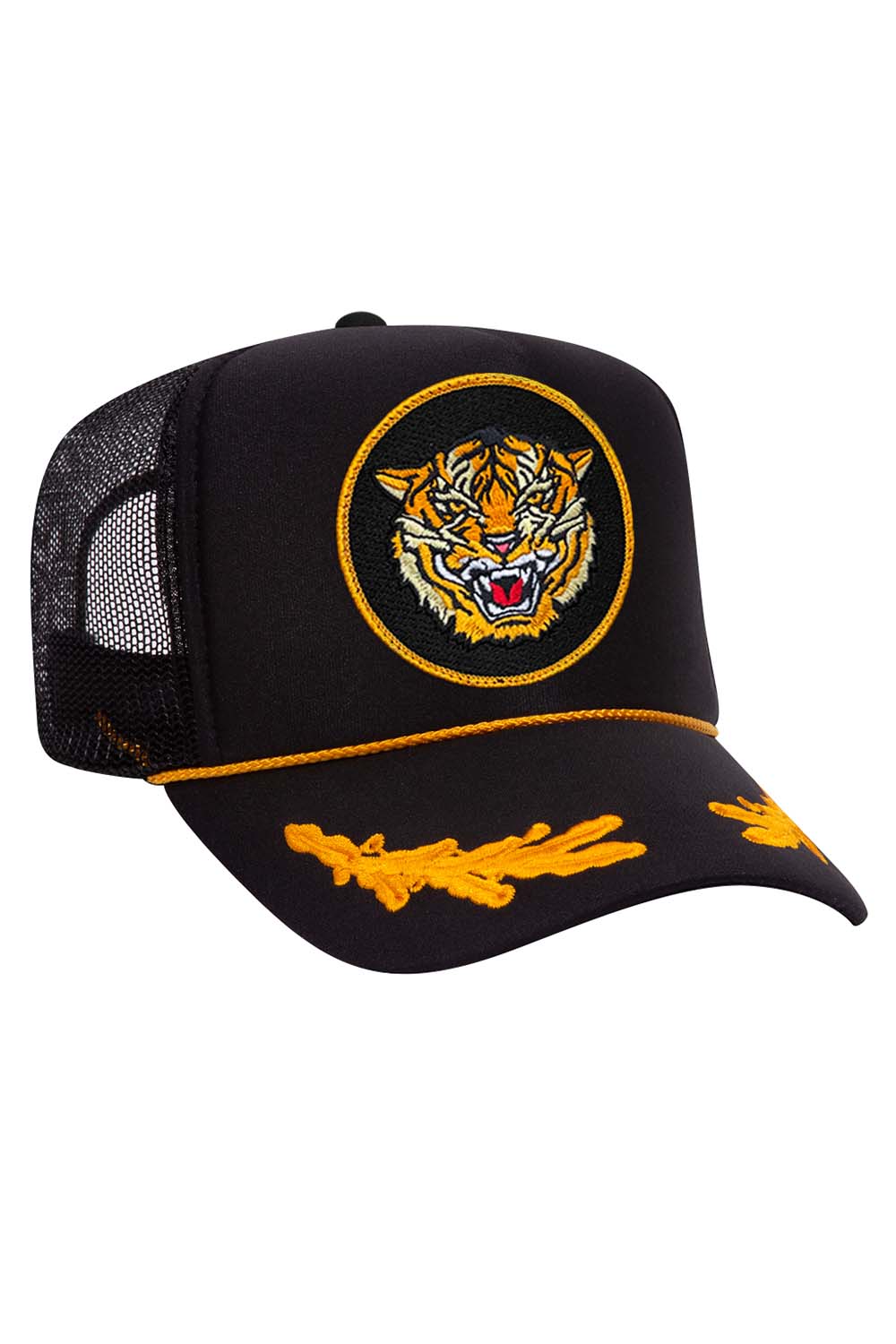 DREAMLAND TIGER TRUCKER HAT HATS Aviator Nation OS BLACK // LEAF 