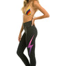 FULL LENGTH HI-RISE BOLT FADE LEGGINGS - CHARCOAL // PINK PURPLE Leggings Aviator Nation 