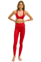 FULL LENGTH HI-RISE SPEED LEGGINGS - CHERRY Leggings Aviator Nation 