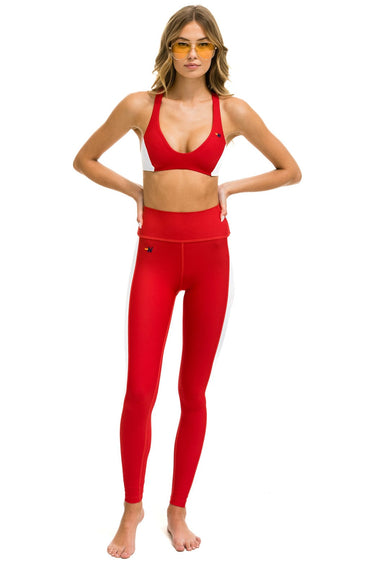 FULL LENGTH HI-RISE SPEED LEGGINGS - CHERRY Leggings Aviator Nation 